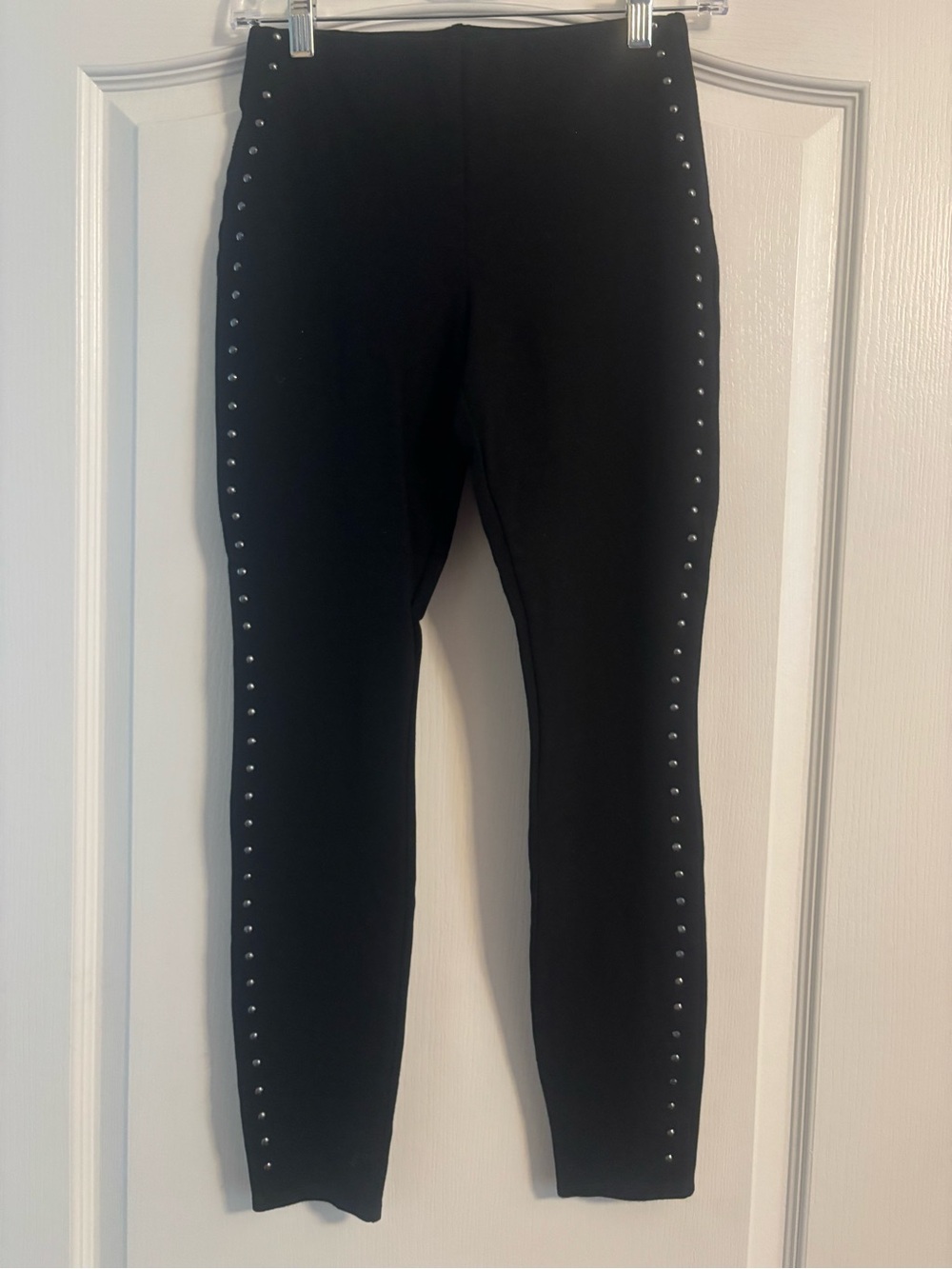 Guess Black Logo Waistband Leggings with gold studded embellishments size XS